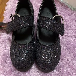 Dolls Kill Sparkle Damnation Platform Mary Janes